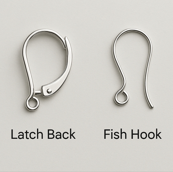 Floral Drop Earrings -Pearly Everlasting Flower -Hypoallergenic - Picture 4 of 4